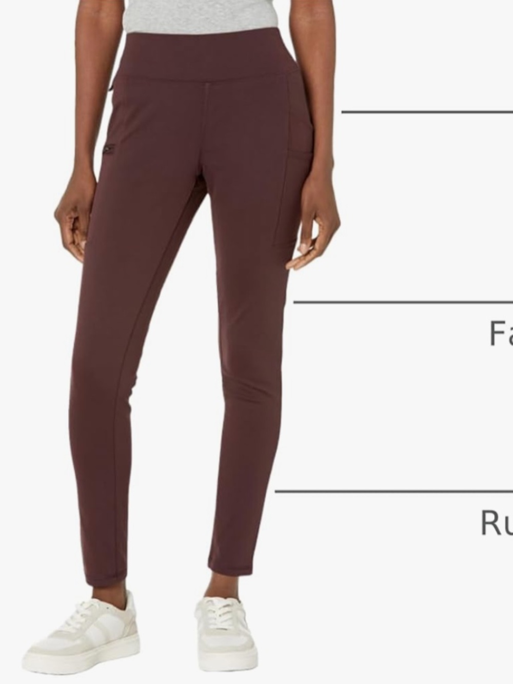 Carhartt Women's Force Fitted Lightweight Utility Leggings in Dark Burgundy Sz-M